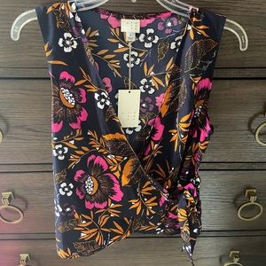 NWT A New Day sleeveless tie blouse